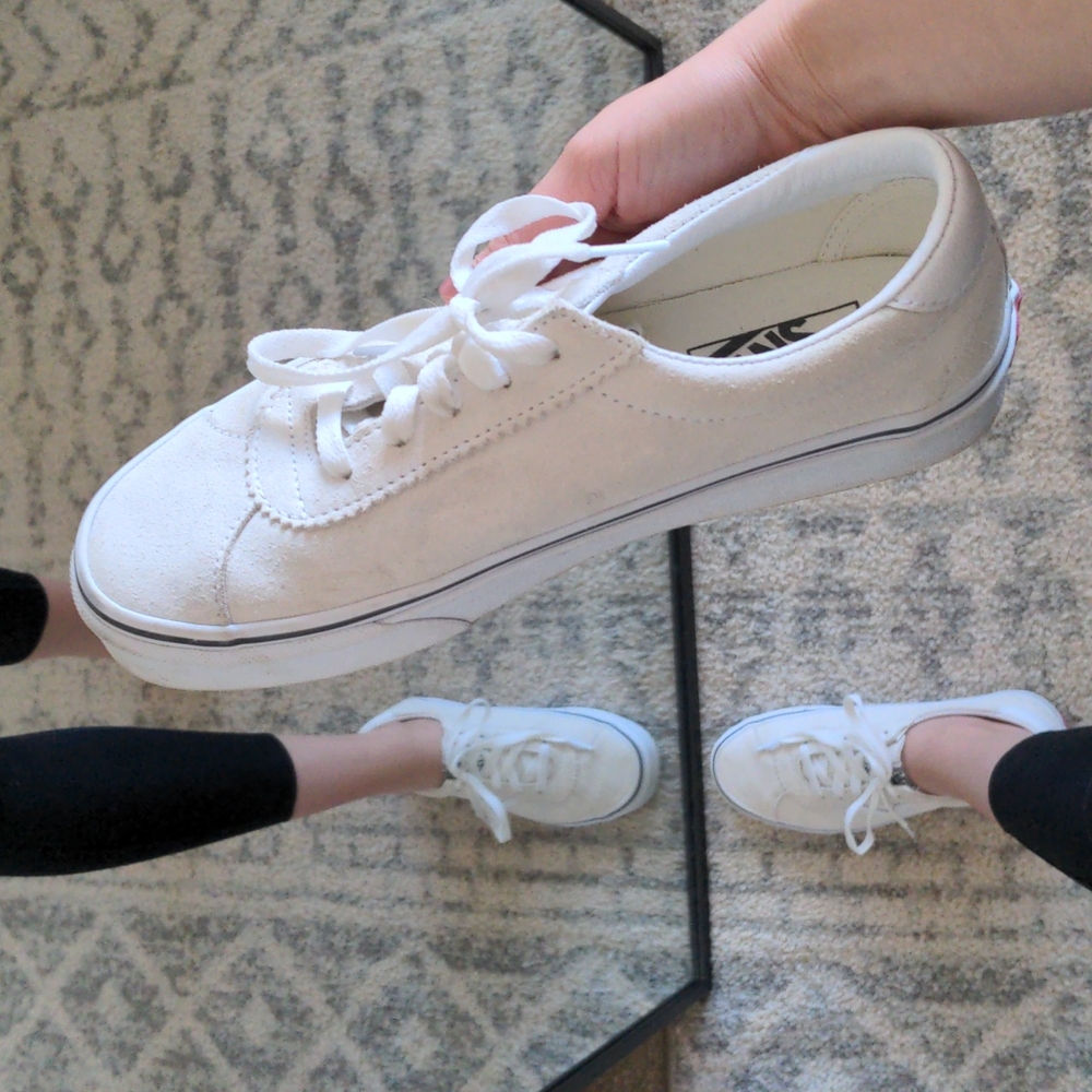 7.5 Vans Sports Suede White/Off-white